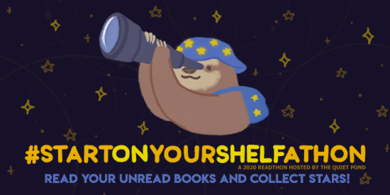 #StartOnYourShelfathon: A 2020 readathon hosted by the quiet pond. read your unread books and collect stars! 