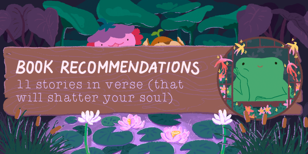 Book Recommendations: 11 Stories in Verse that will shatter your soul. Varian stares out a window, with a wistful look, with flowers transforming into birds.